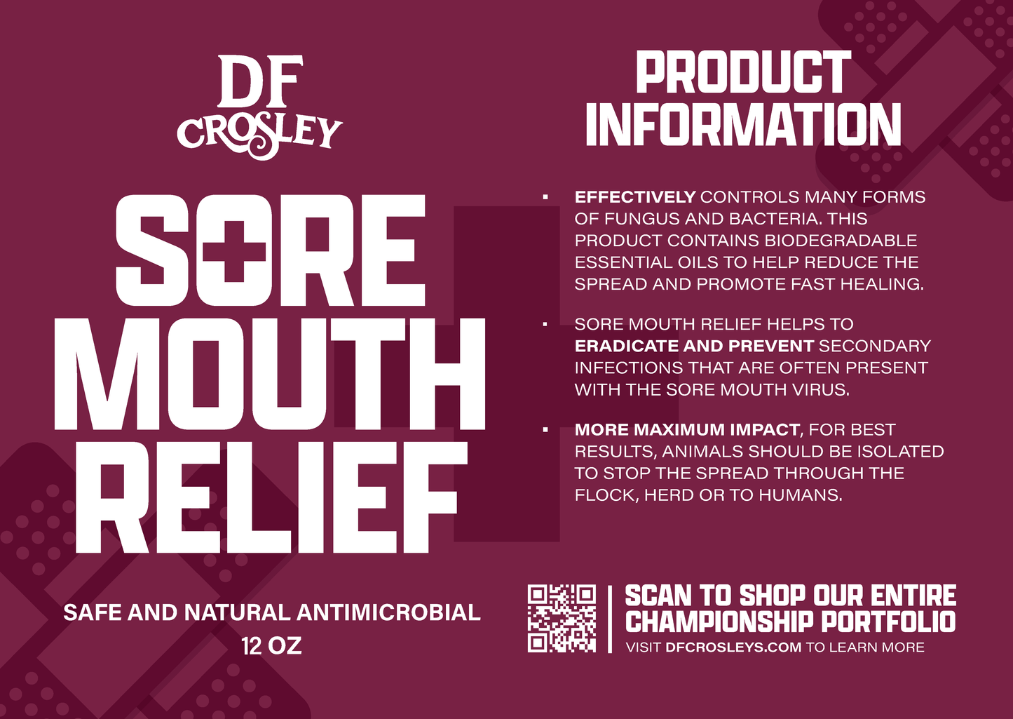 DF Crosley Sore Mouth Relief for Sheep & Goats - 12 oz.
