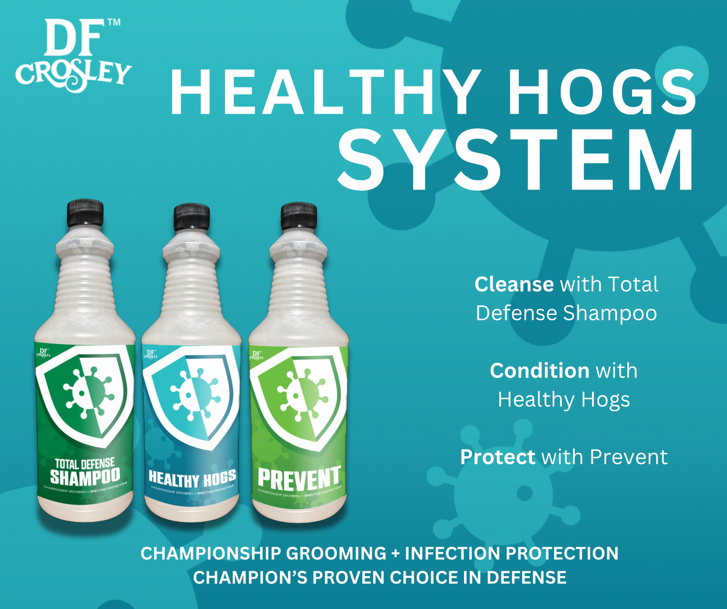 DF Crosley Total Defense Shampoo for Livestock & Horses - 32 oz.