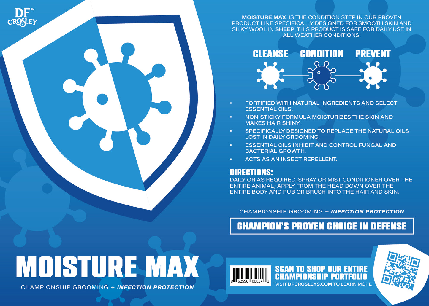DF Crosley Moisture Max Conditioner for Sheep - 32 oz.